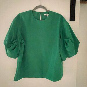 Tibi Nylon Balloon Sleeve Top